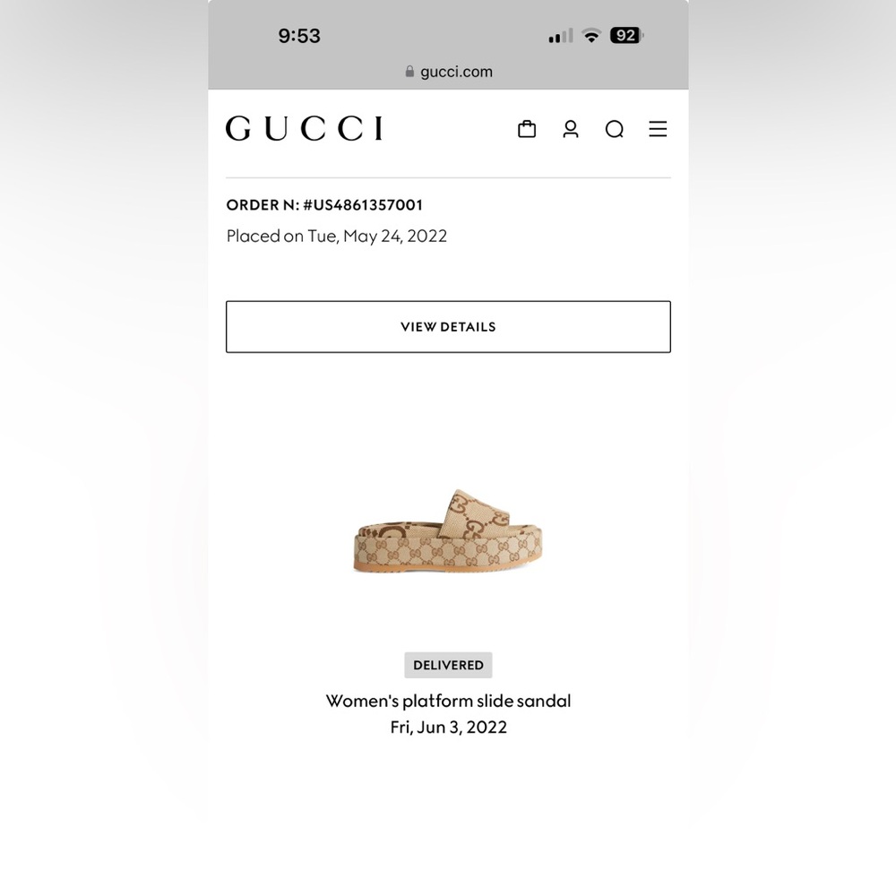 GUCCI WOMEN'S PLATFORM SLIDE SANDAL - Picture 16 of 16